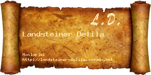 Landsteiner Delila névjegykártya